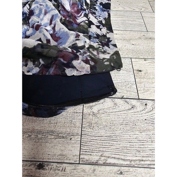 Greylin Y2K Gauze Chiffon Ruffled 3-tier Mini Skirt Black/Blue/Purple, Size M - Picture 6 of 6